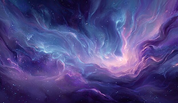 Abstract cosmic nebula (1) - Powered by Adobe