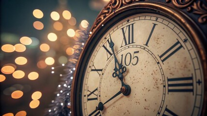 Elegant clock counts down to New Year's Eve magic