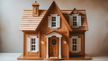 wooden house with wooden roof