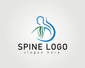 Spine vector logo with a sketch concept of the human body with its spine made for a company logo icon