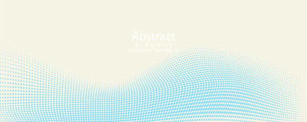 Abstract Vector Background Geometric Technology Retro Wave Texture Halftone Blue Triangles. Seamless in One Direction. Option with Short Fade Out Effect. vector illustration