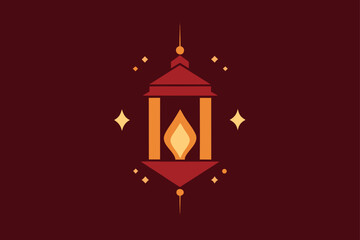 Vector illustration set of candles and lanterns in a cartoon home design symbol icon