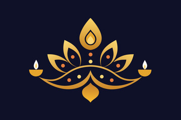 A tribal vector illustration of a fiery flower symbol and flame logo design set art decoration