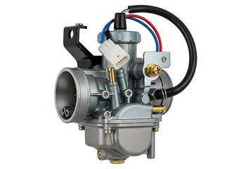 Motorcycle carburetor isolated on white background
