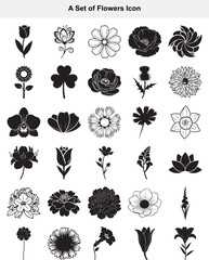 Elegant Botanical Flora Icon Set for Nature-Inspired Design Projects