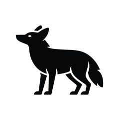 Wild Fox Silhouette Vector Illustration