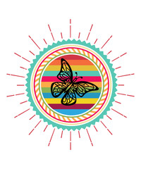 Obraz premium Butterfly Vector White Line Style