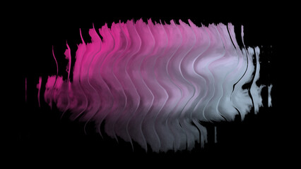 Abstract pink and silver brushstroke with a wavy texture, creating a modern and artistic design on a contrasting black background