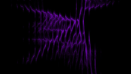 Abstract purple lines creating a dynamic and energetic pattern against a dark background, evoking a sense of modern technology