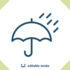 Umbrella, Rain Icon. Raining, Weather, Raindrop, Droplet