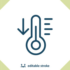 Thermometer Icon. Temperature, Weather, Heat, Cold