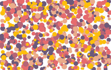 Abstract Background of Overlapping Circles in Various Sizes and Colors on a White Backdrop Creates a Playful and Vibrant Design
