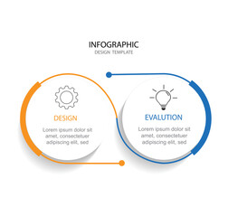 Vector infographic design template with 2 options or steps	