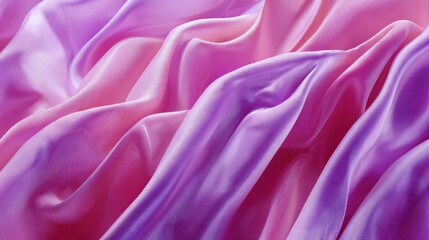 Obraz premium Soft silk fabric draped elegantly in shades of pink and purple for a vibrant visual experience