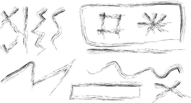 set of hand drawn sketch of arrows