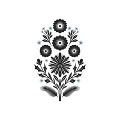 Merry Christmas and Happy New Year illustration, for greeting cards, posters, holiday covers. Xmas festive linocut black hand drawn.