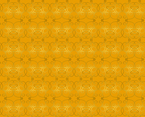 Yellow abstract seamless pattern in line style