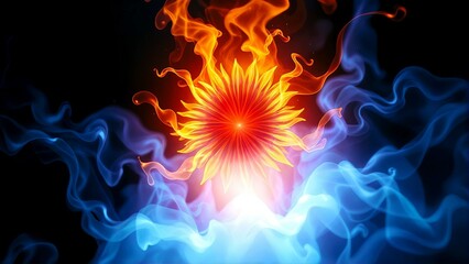 abstract fire background with flames