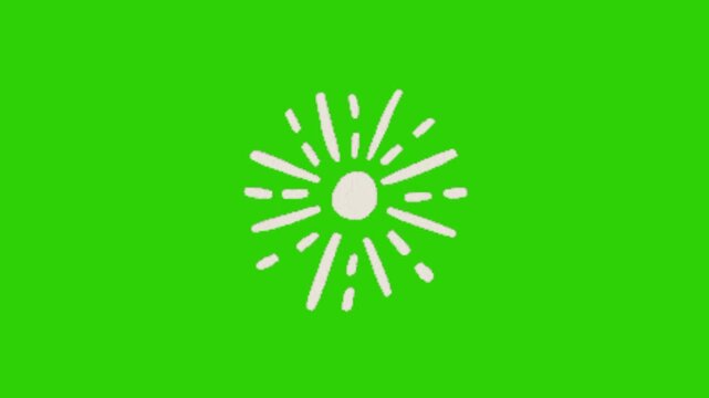 Sun on green abstract background