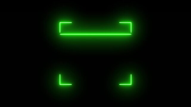 QR code scanner animation isolated on black background