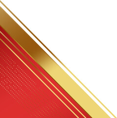 Red and Gold Luxury Corner Border Illustration