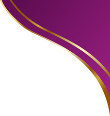 Purple and Gold Luxury Corner Border Illustration