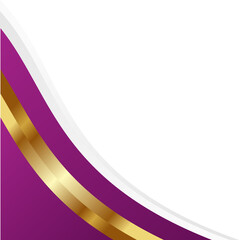 Purple and Gold Luxury Corner Border Illustration
