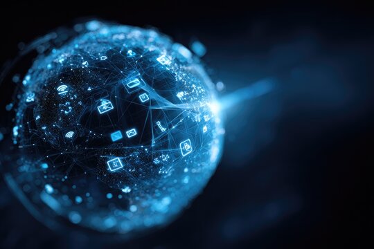 Global digital network sphere