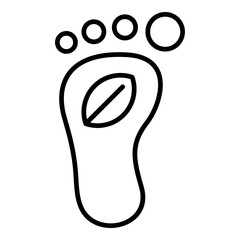 Carbon Footprint Icon. Vector Line Icon