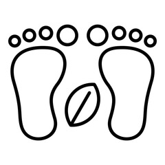 Carbon Footprint Icon. Vector Line Icon