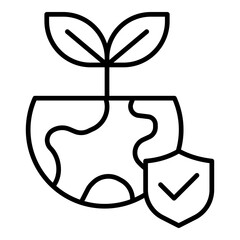 Climate Resilience Icon. Vector Line Icon