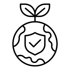 Climate Resilience Icon. Vector Line Icon