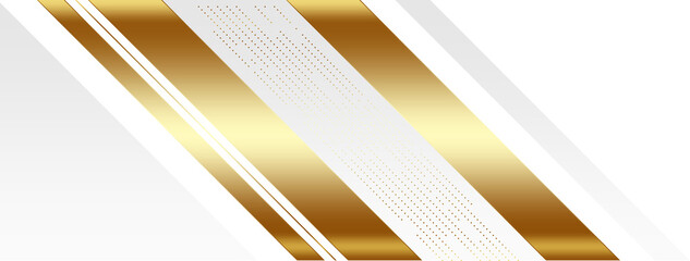 Obraz premium White and Gold Luxury Corner Border Illustration