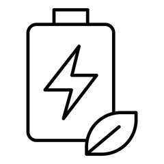 Energy Storage Icon. Vector Line Icon