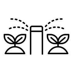 Smart Irrigation Icon. Vector Line Icon