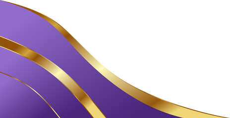 Purple and Gold Luxury Corner Border Illustration