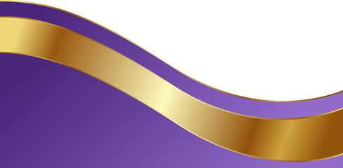 Purple and Gold Luxury Corner Border Illustration