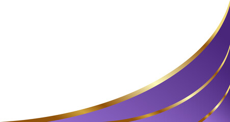 Purple and Gold Luxury Corner Border Illustration