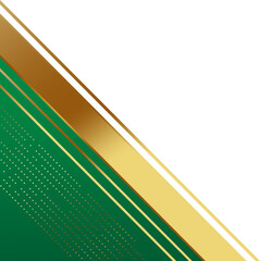 Green and Gold Luxury Corner Border Illustration