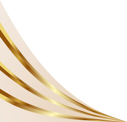 Beige and Gold Luxury Corner Border Illustration