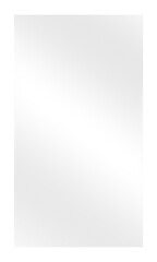 Clear 9:16 Vertical glass on a transparent background. Realistic smartphone, screen glare. Shiny transparent glass panel, plastic sheet. See-through PNG