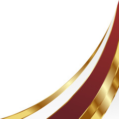 Red and Gold Luxury Corner Border Illustration