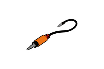 Audio cable design vector 