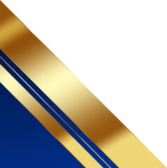 Blue and Gold Luxury Corner Border Illustration