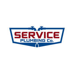 Plumbing Service Logo Template, Water Service Logo