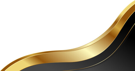 Black and Gold Luxury Corner Border Illustration