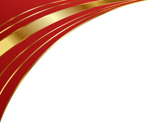 Red and Gold Luxury Corner Border Illustration