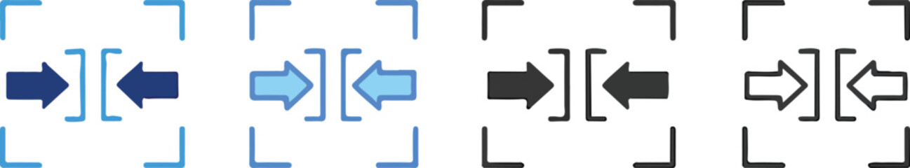 Flat design Constraints Icon Set &mdash; Multiple Style Collection, Limitation, Restriction, Boundaries, Rules, and Barriers Icons