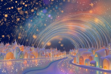 Obraz premium Christmas Town