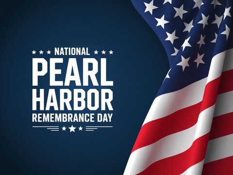 National pearl harbor remembrance day honoring sacrifice with american flag and stars - Powered by Adobe